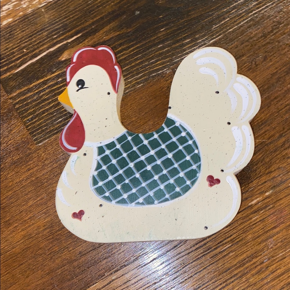 Hand Painted Wooden Chicken Decoration